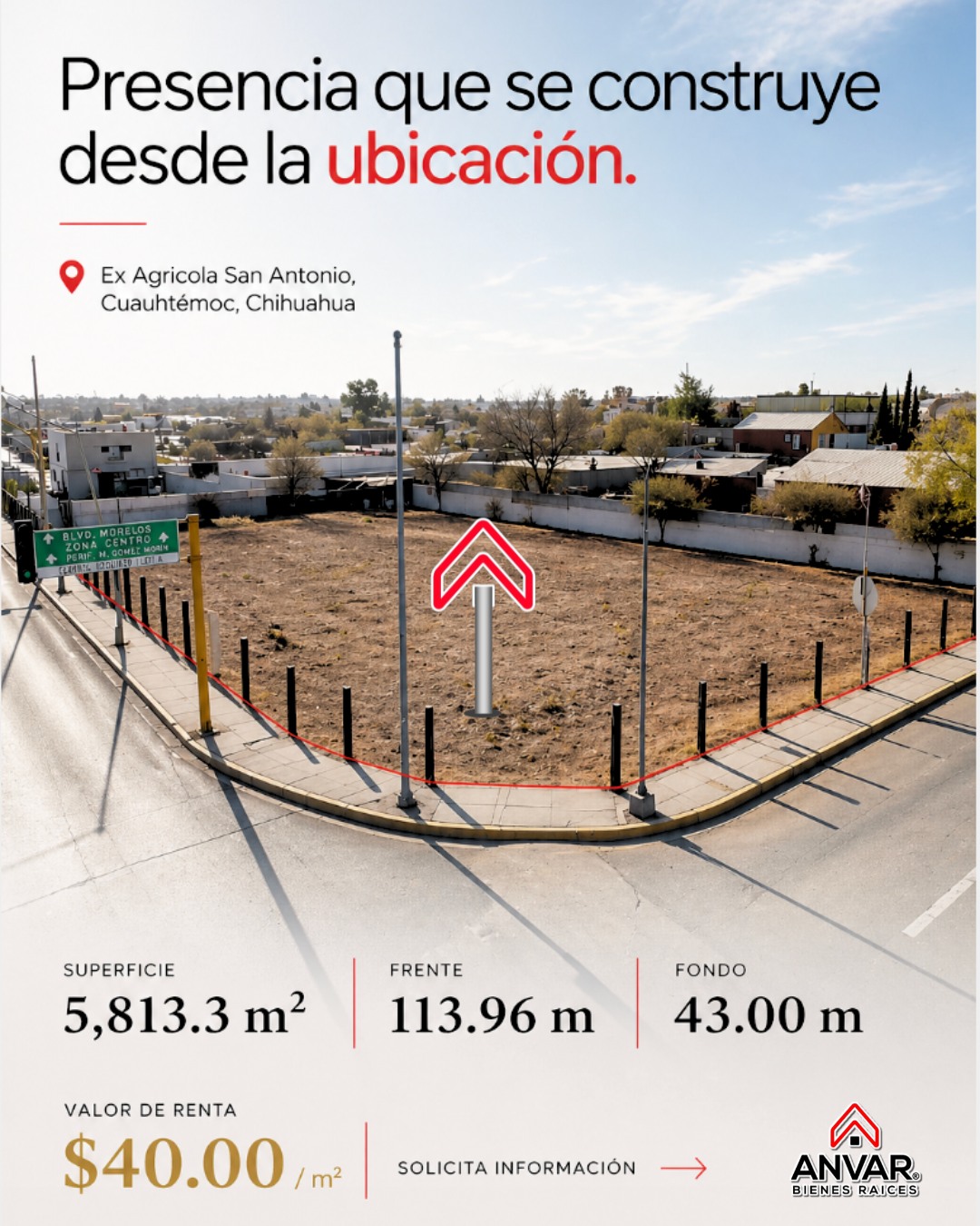ANVAR Bienes Raices Facebook ad: La esquina donde tu marca se vuelve referencia.
