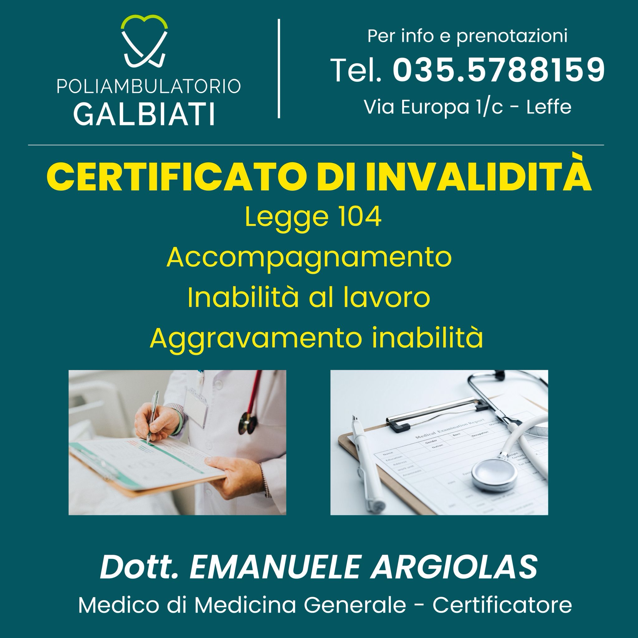 Poliambulatorio Galbiati Facebook ad