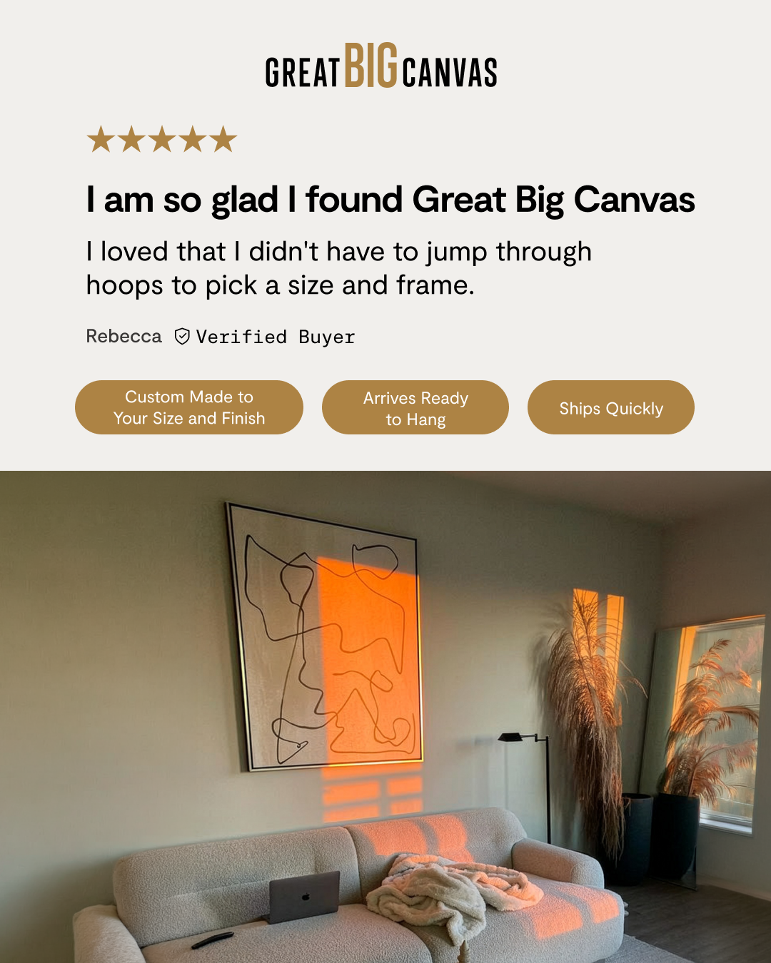 Great Big Canvas Facebook ad