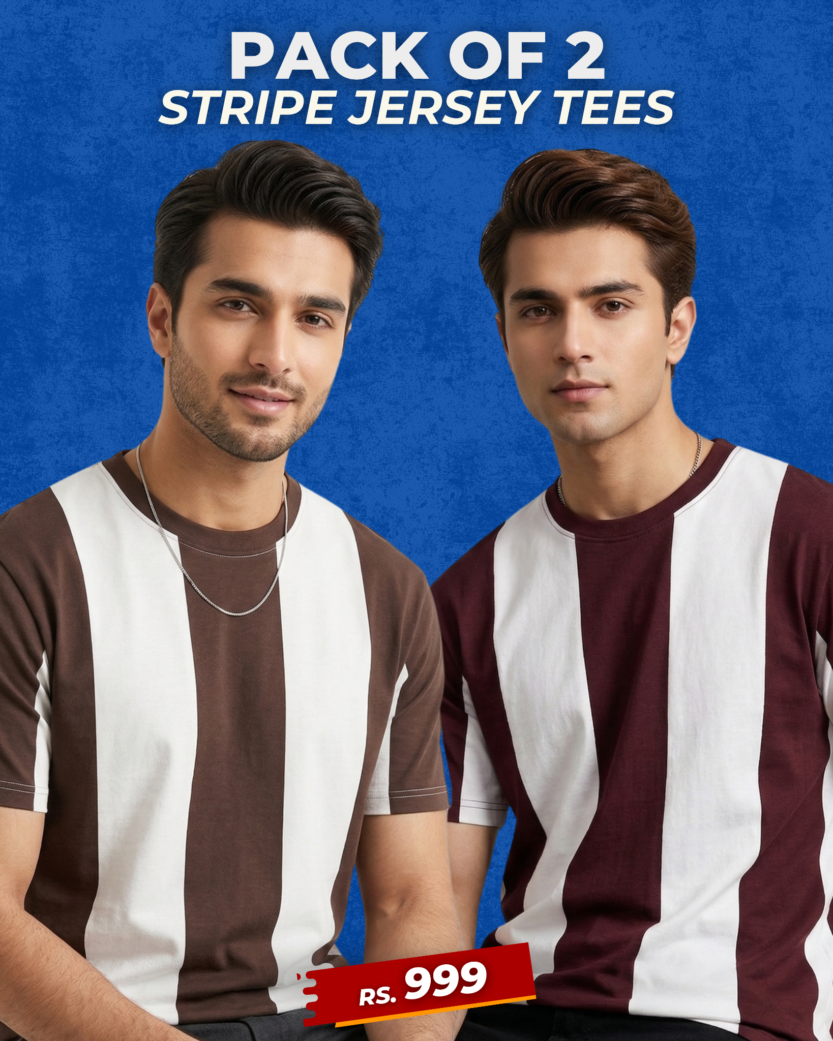 Hustle PK Facebook ad: Stripe Jersey Tees