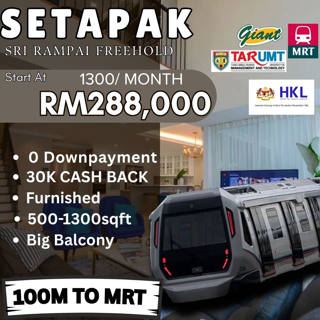 DreamHome Facebook ad: KL Freehold 270K MRT Condo
