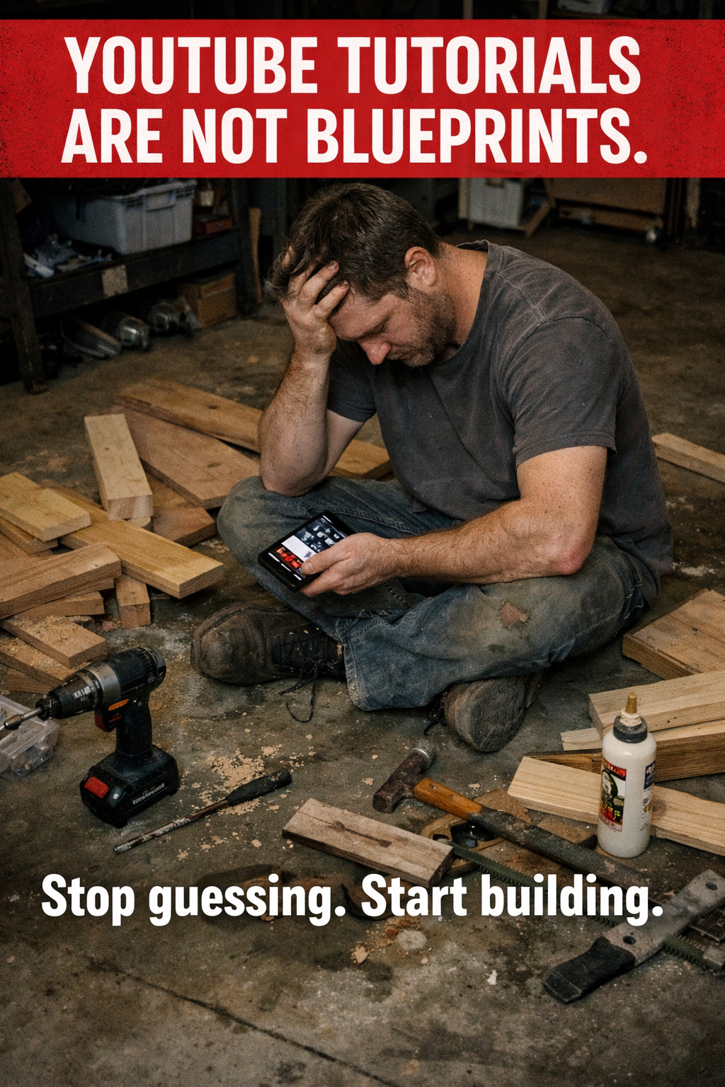 Blueprint Workshop Facebook ad: +900 Woodworking Furniture Plans