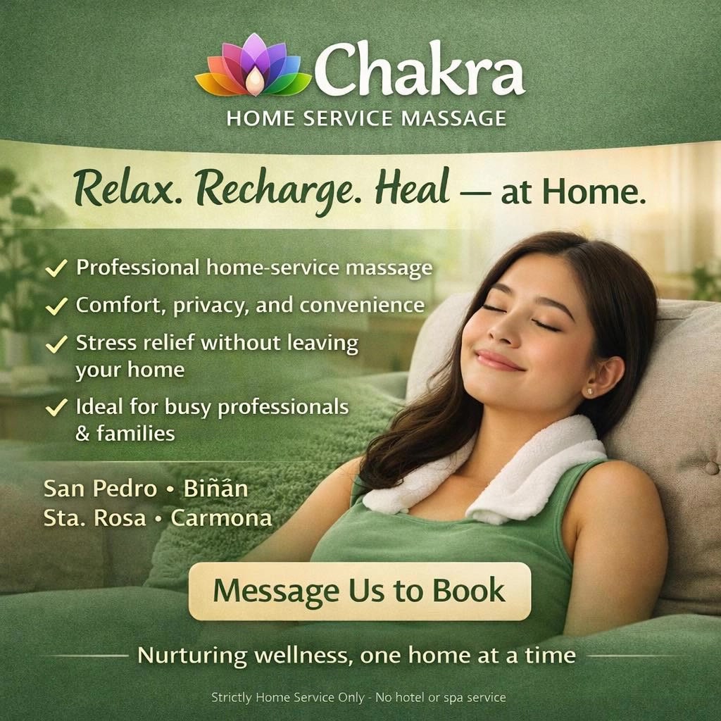 Chakra Home Service Massage Facebook ad from Feb 8, 2026