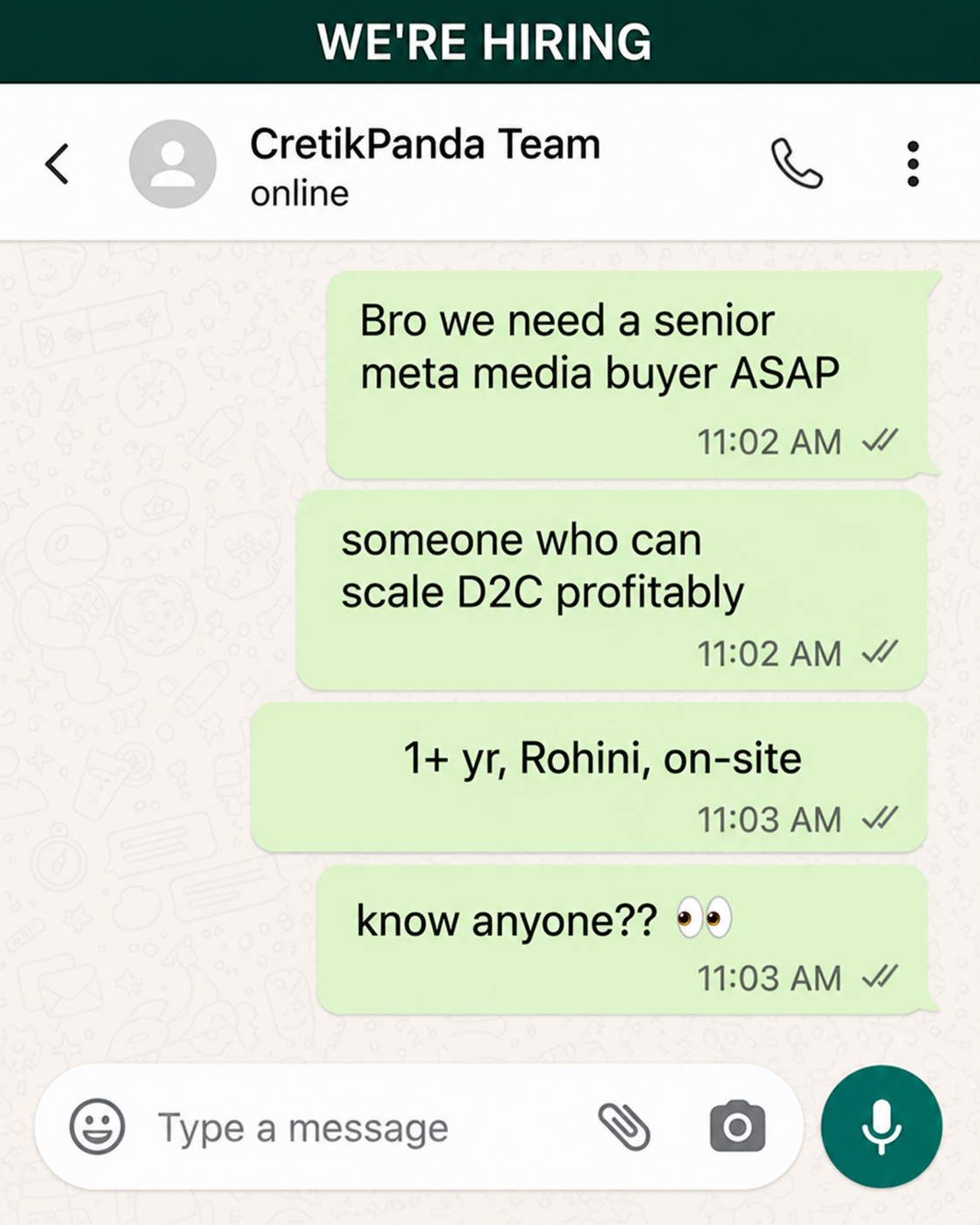 Cretikpanda Facebook ad