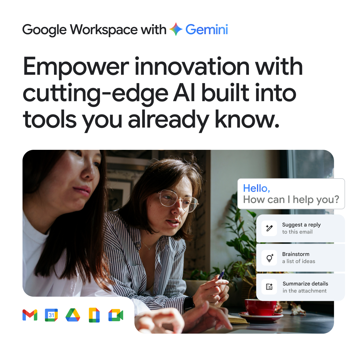 Google Workspace Facebook ad: Big ideas happen when teams have the tools…