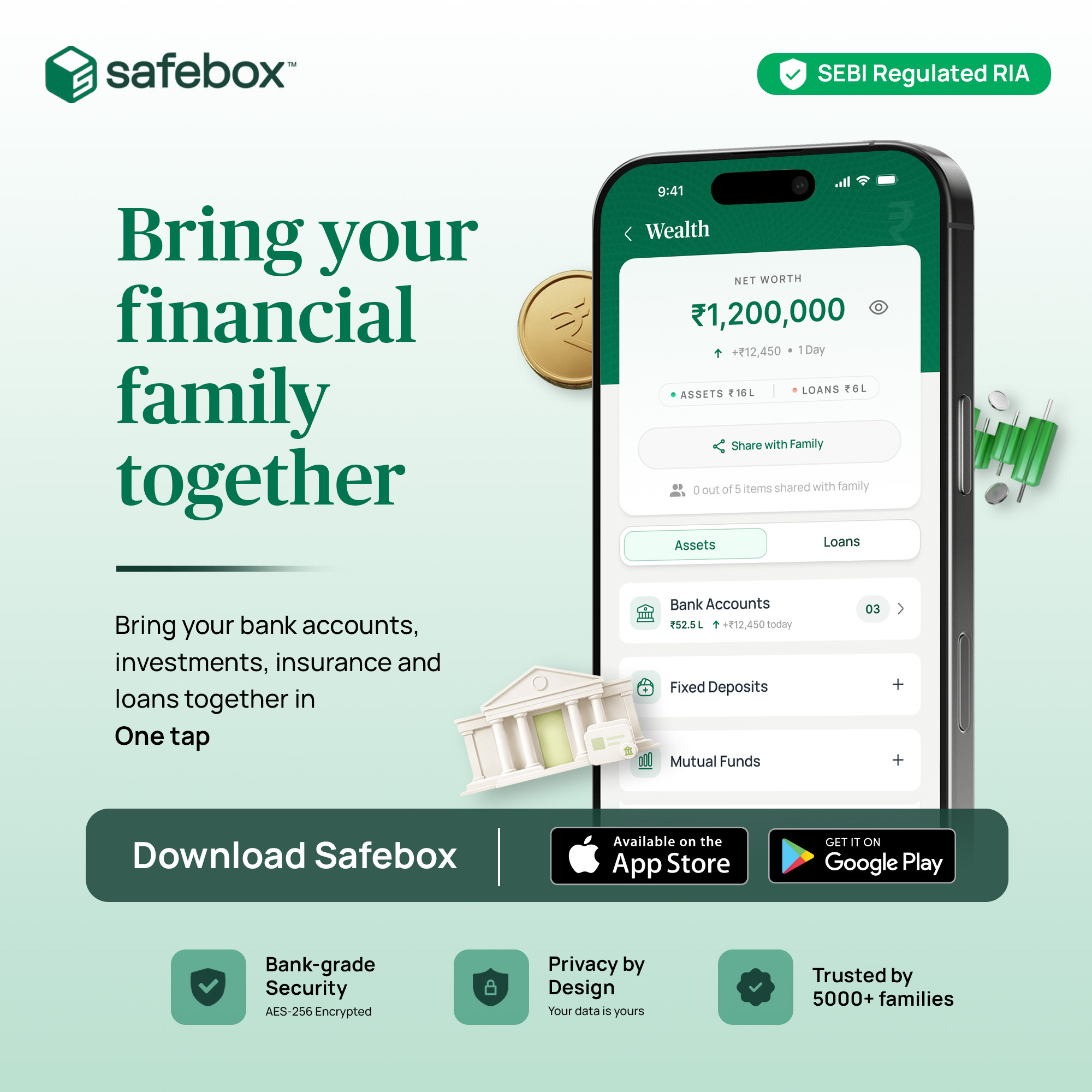 Safebox Facebook ad: Download Safebox Now!