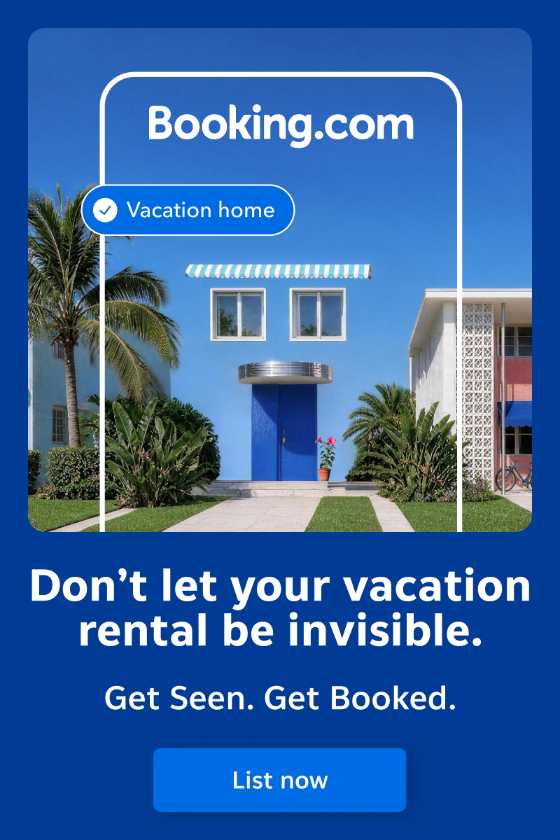Booking.com Facebook ad: List your property today
