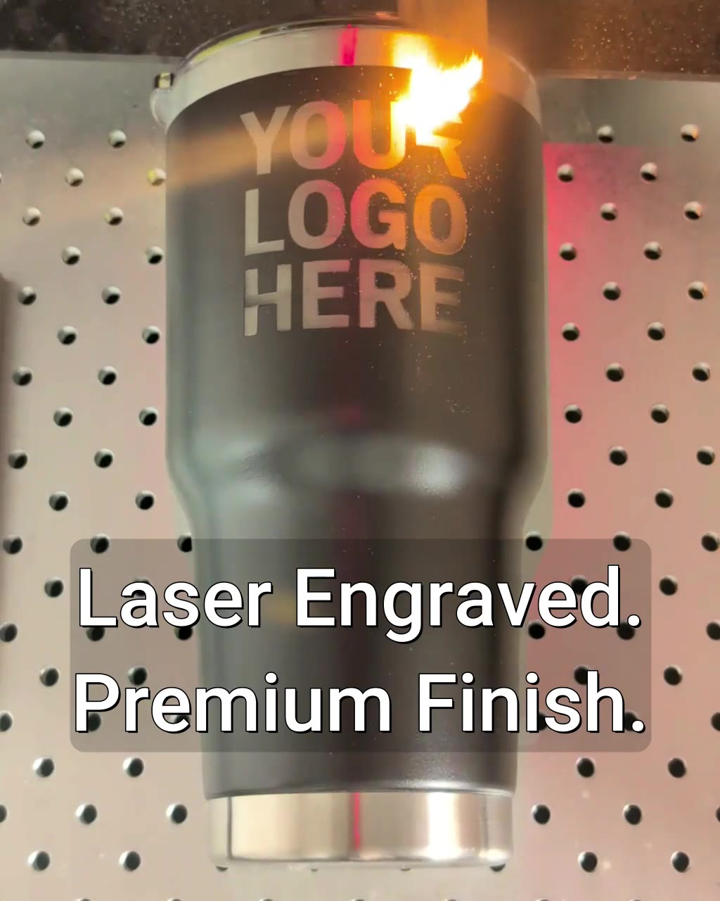 Tumblerhq Facebook ad: Custom Tumblers with Your Logo