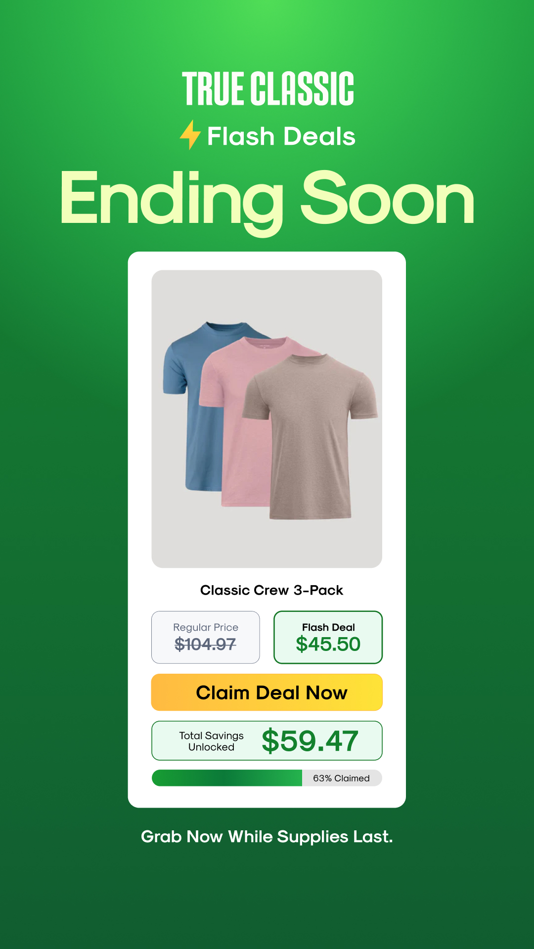 True Classic Facebook ad