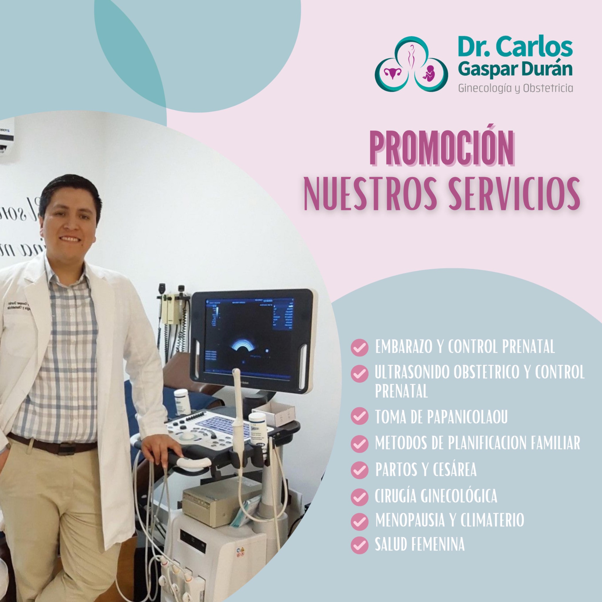 Dr. Carlos Gaspar Durán / Ginecología y Obstetricia Facebook ad: Agenda tu cita.