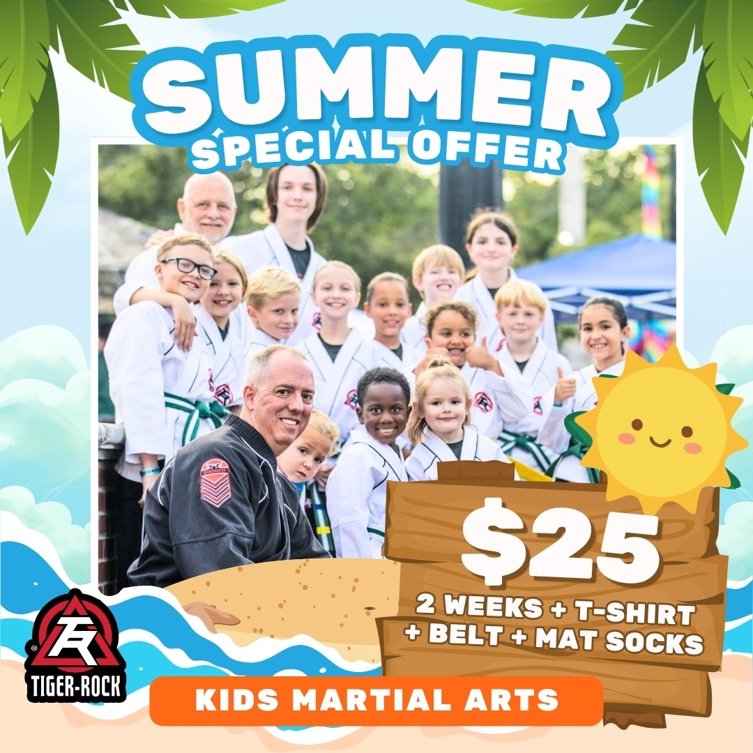 Tiger Rock Martial Arts of Evans Facebook ad: 2 Weeks Training + FREE Gear for $25!