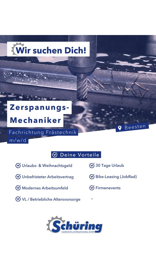 Schüring GmbH Facebook ad: Landtechnik und Maschinenbau im Emsland