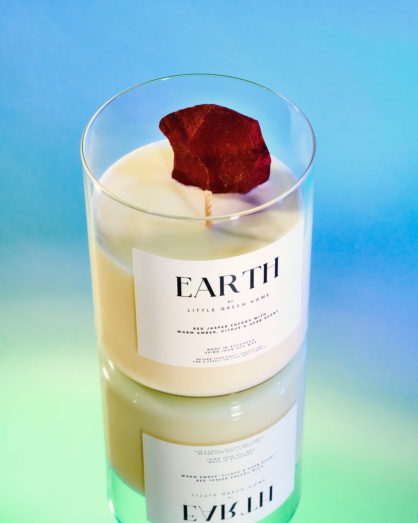Little Green Home Facebook ad: Save 30% off your first Crystal Candle