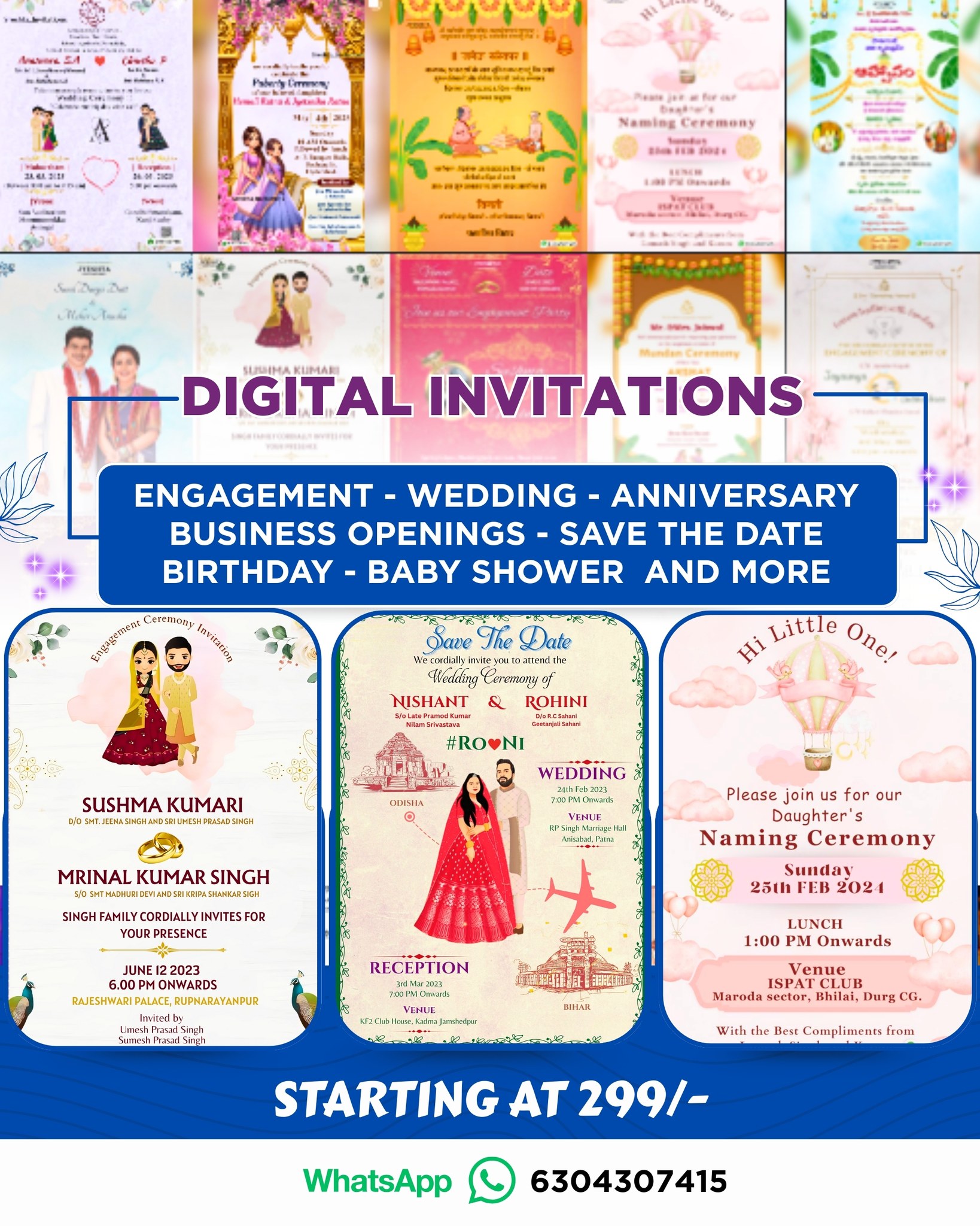 Sreshta Invitations Facebook ad: Premium digital invitations for weddings, birthdays…