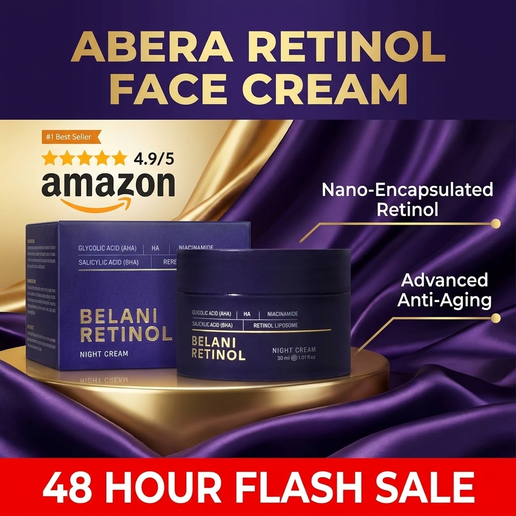 Belani Retinol Cream Facebook ad: Biggest Savings of the Season, Shop Amazon Now