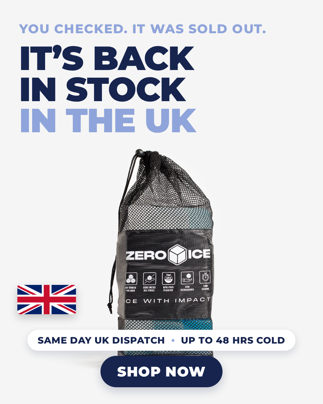 ZERO ICE Facebook ad