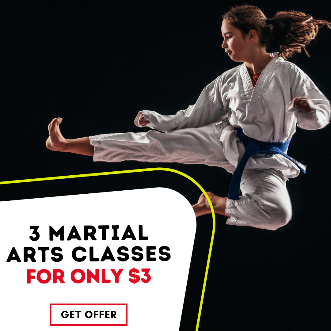 Lake Jackson Taekwondo Facebook ad: 3 MARTIAL ARTS CLASSES FOR ONLY $3