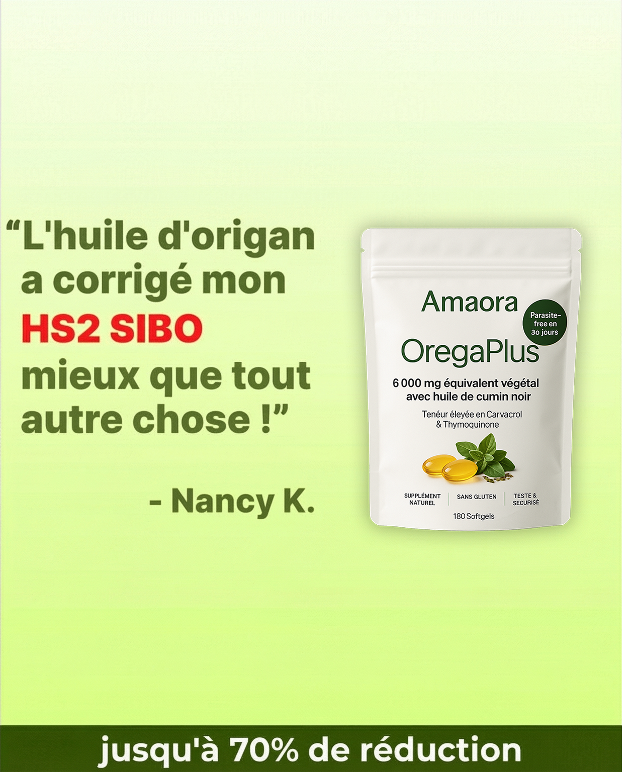Amaora Facebook ad