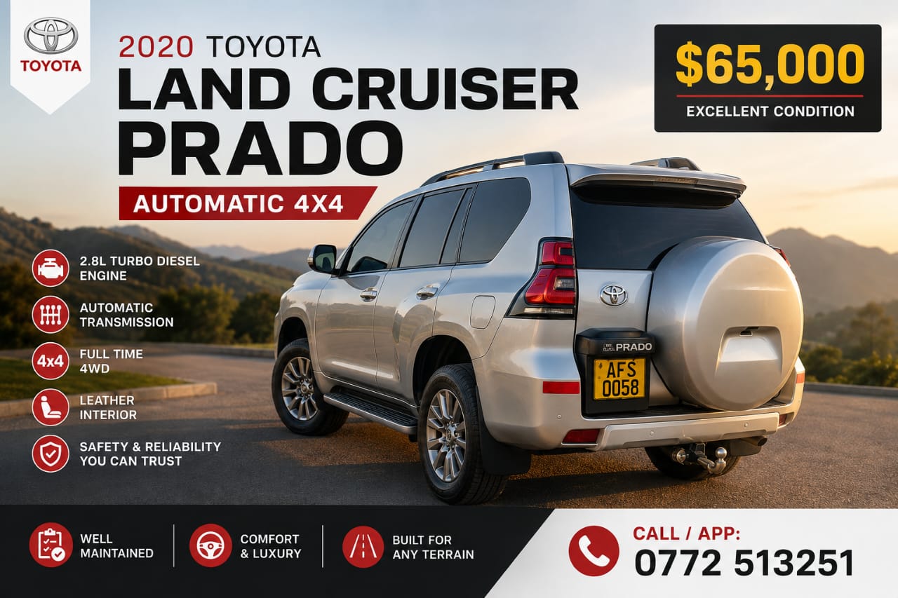 Zimbabwe Online Classifieds Adverts Facebook ad: 2020 Toyota Land Cruiser Prado