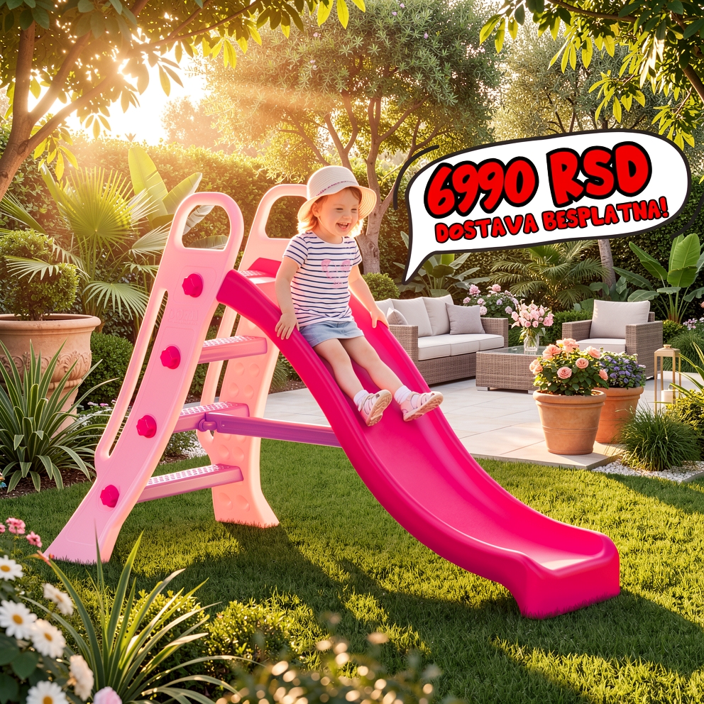 Super Igracke Facebook ad: Dolu tobogan jednorog roze