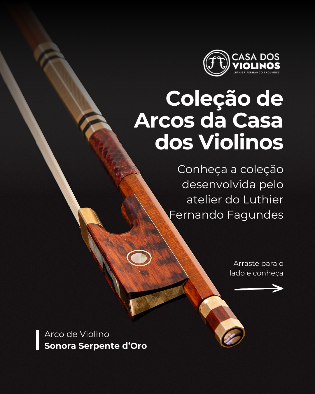 Casa dos Violinos Facebook ad: Compre o seu arco de violino em até…