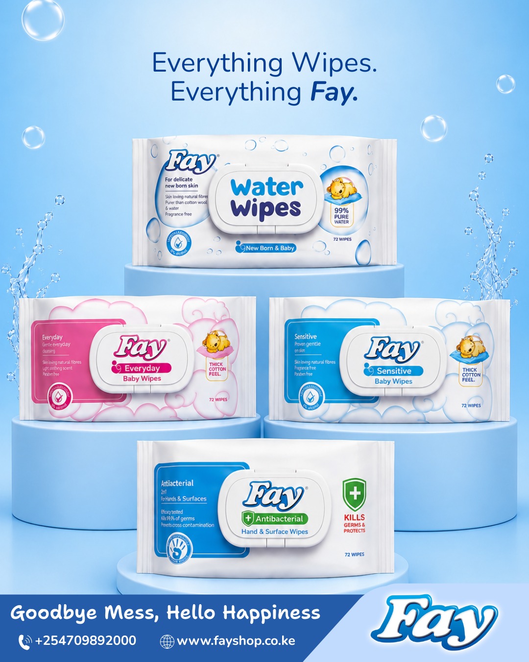Fay Shop Facebook ad: Tiny hands, sensitive bottoms, or on-the-go germs?