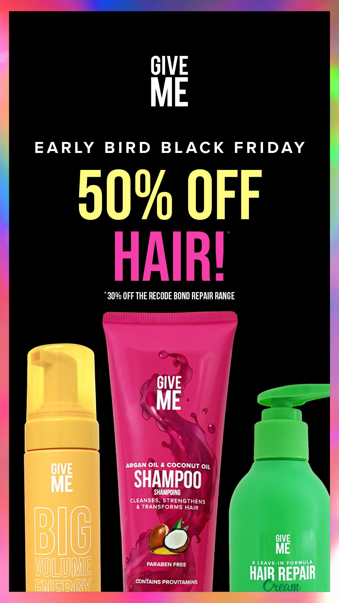 Give Me Cosmetics Facebook ad: Huge Savings