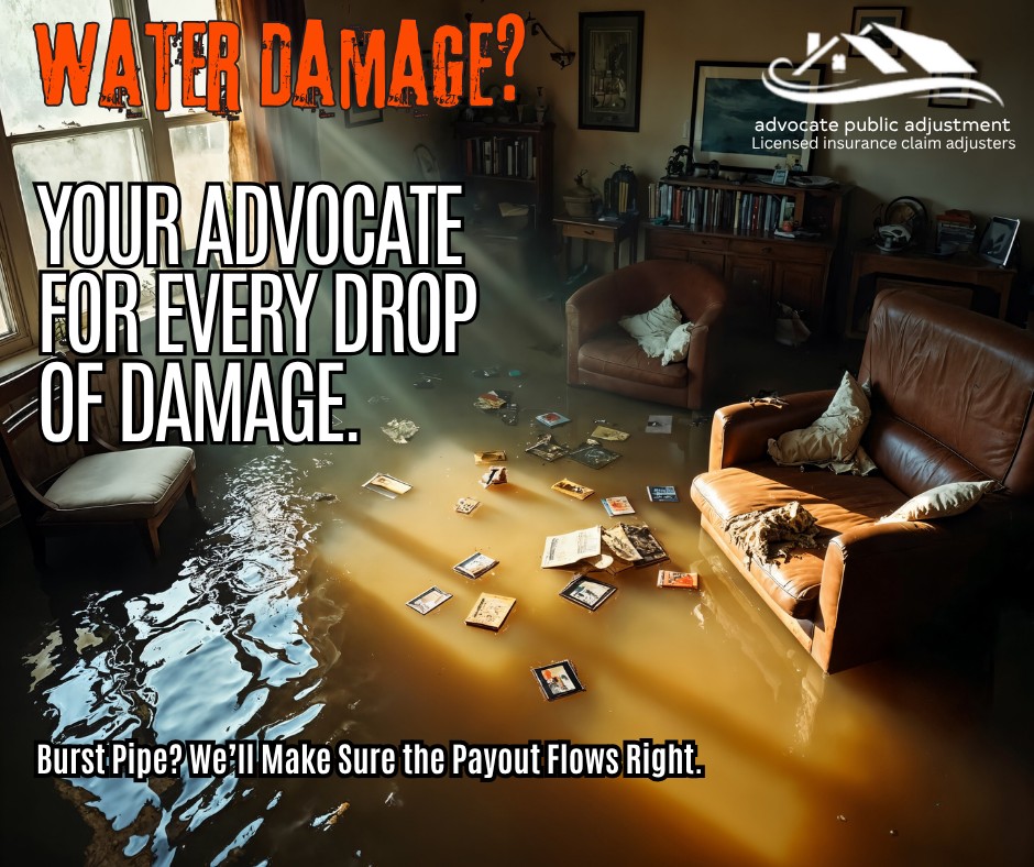 Advocate Public Adjustment Facebook ad: Get fast, dependable help with any property damage…