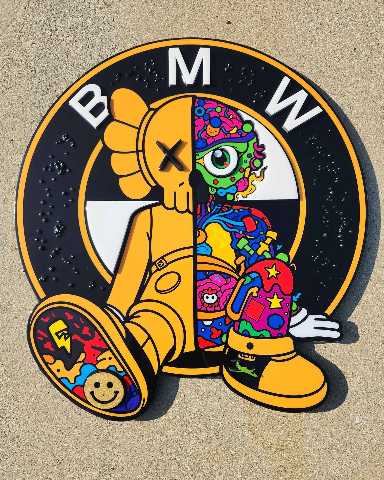 Samantha Aguilar Facebook ad: BMW 3D Textured Popart Wooden Garage Sign, 24 inch