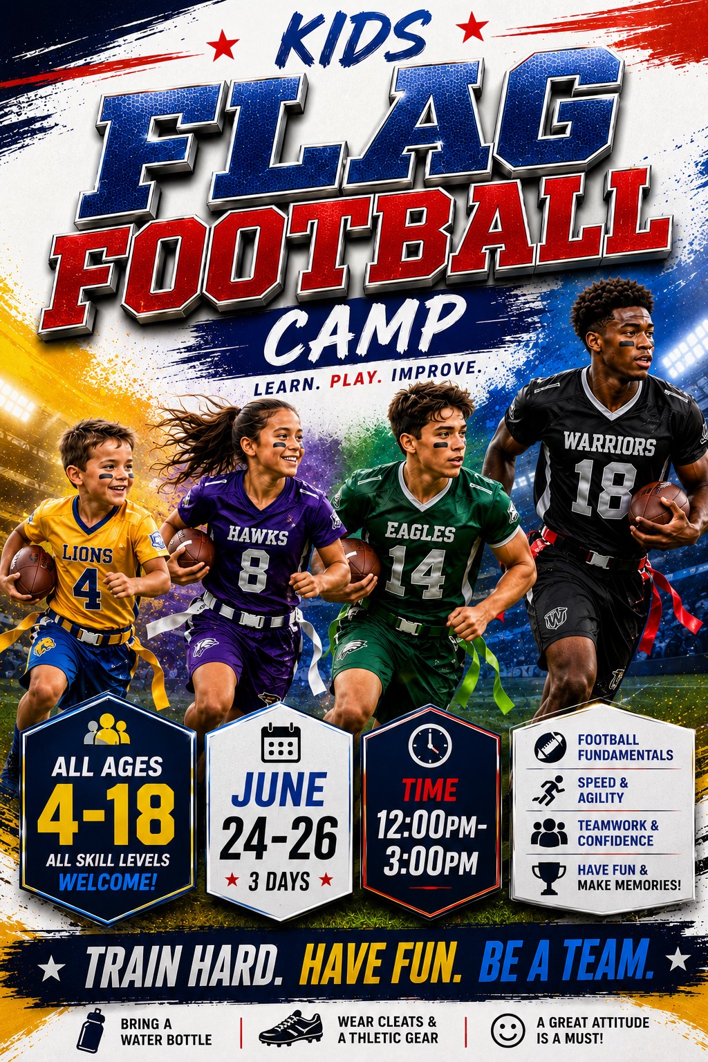 Desmon D Ware Anderson Facebook ad: 3-Day Youth Flag Football Camp