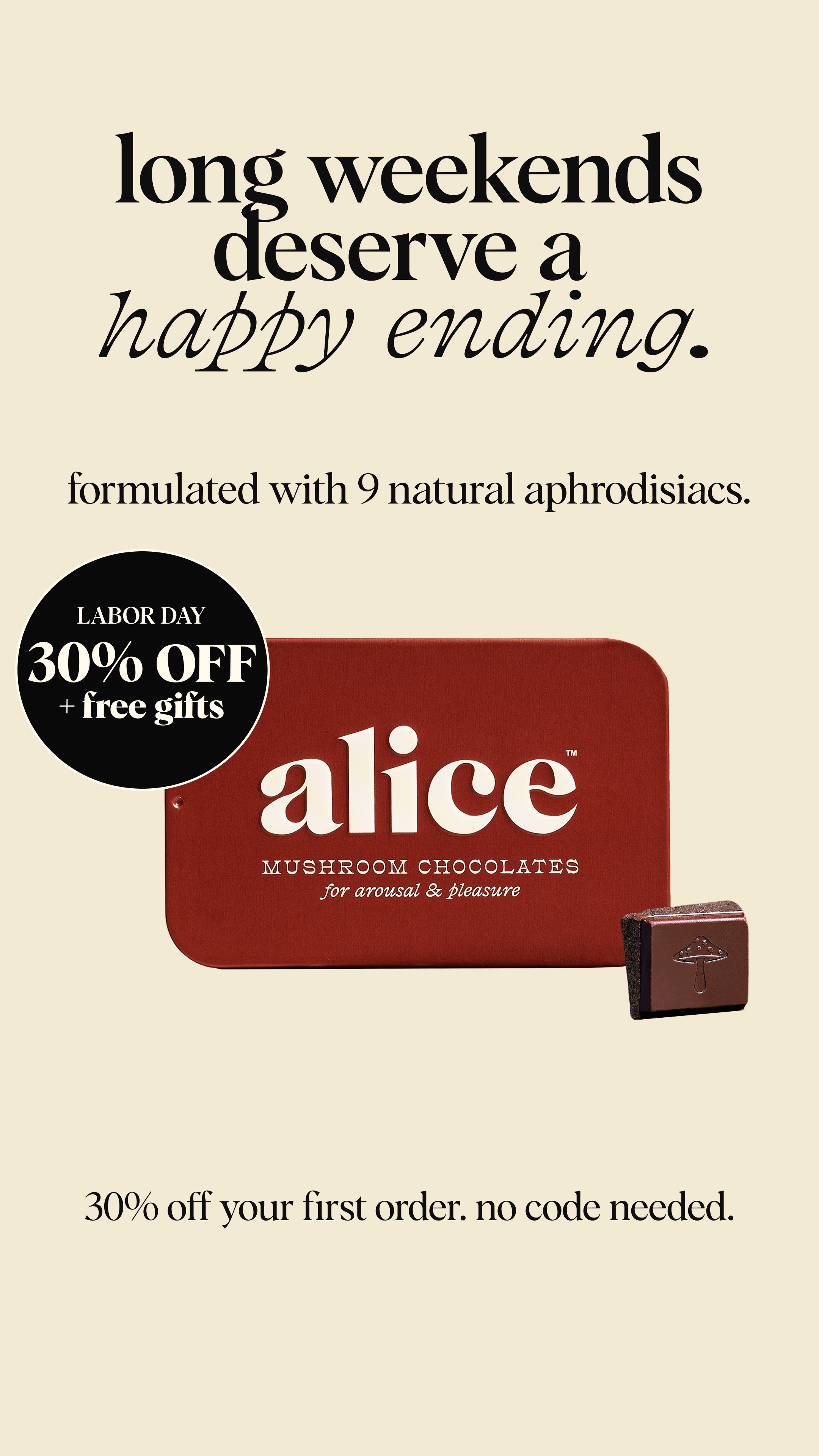 Alice Mushrooms Facebook ad
