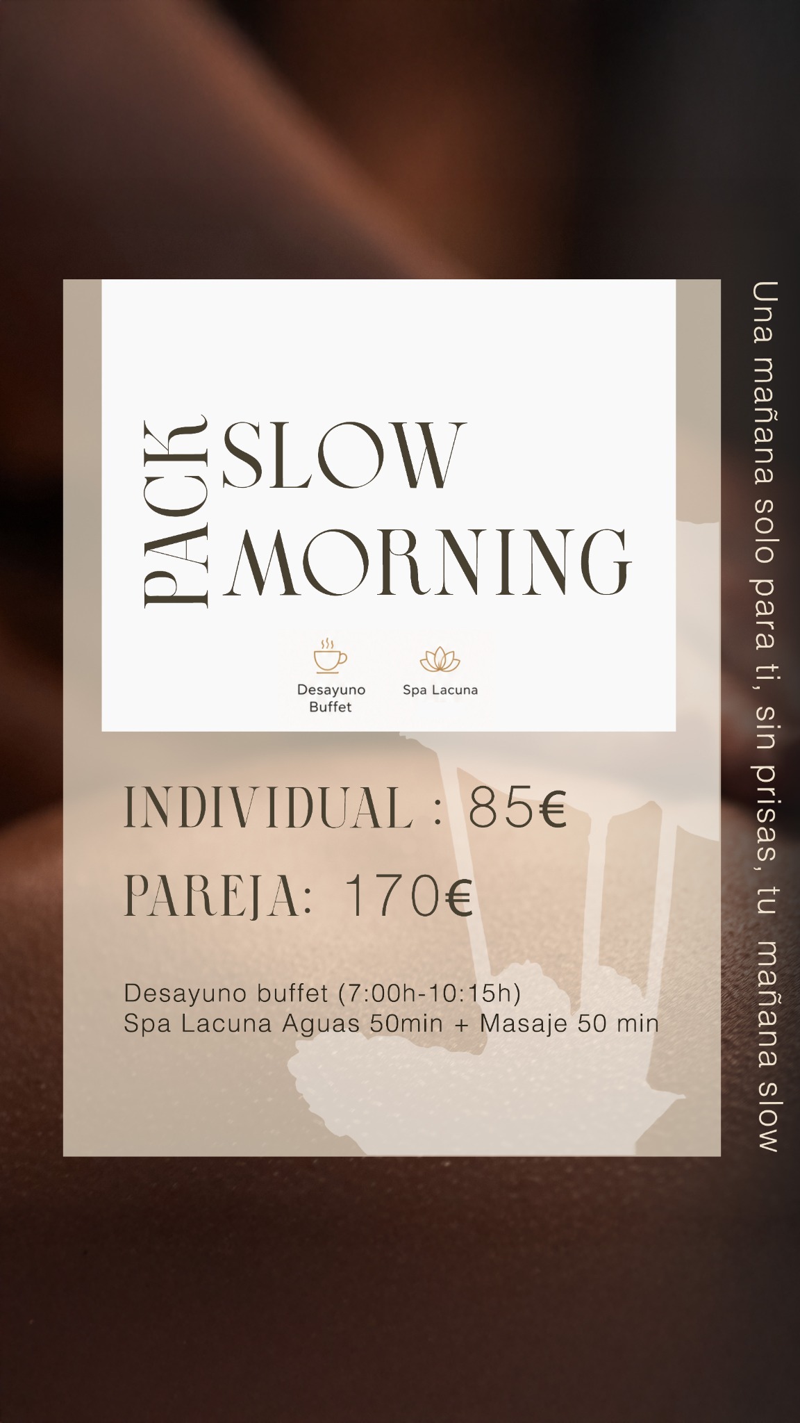 Lacuna SPA Facebook ad: Pack Slow Morning