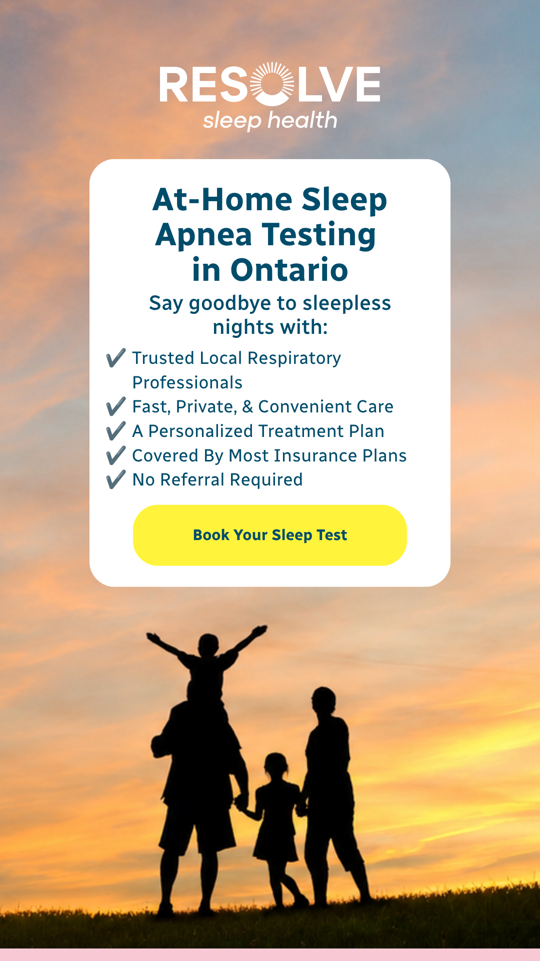 Resolve Sleep Health Facebook ad