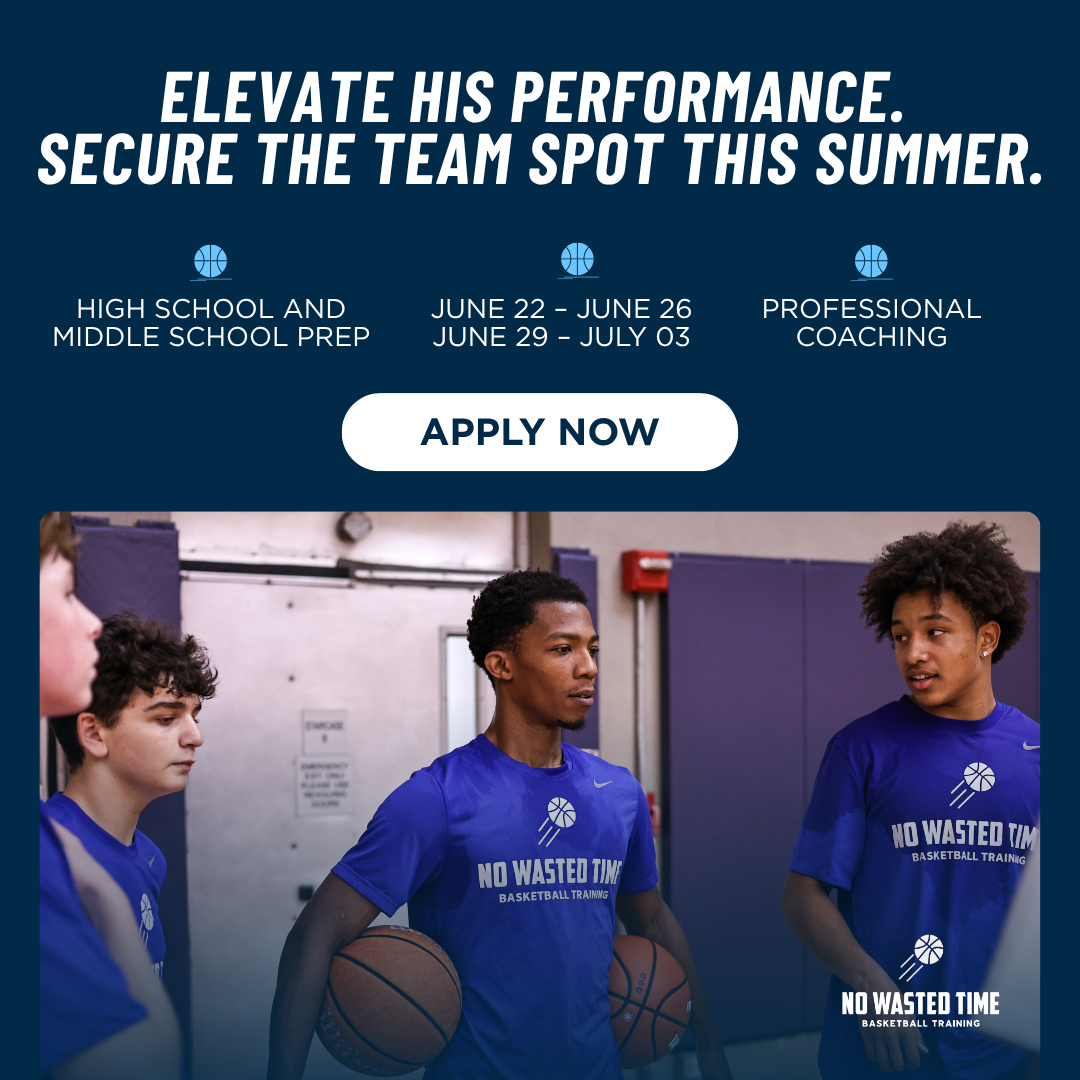 No Wasted Time Bball Facebook ad: Earn His Spot This Season