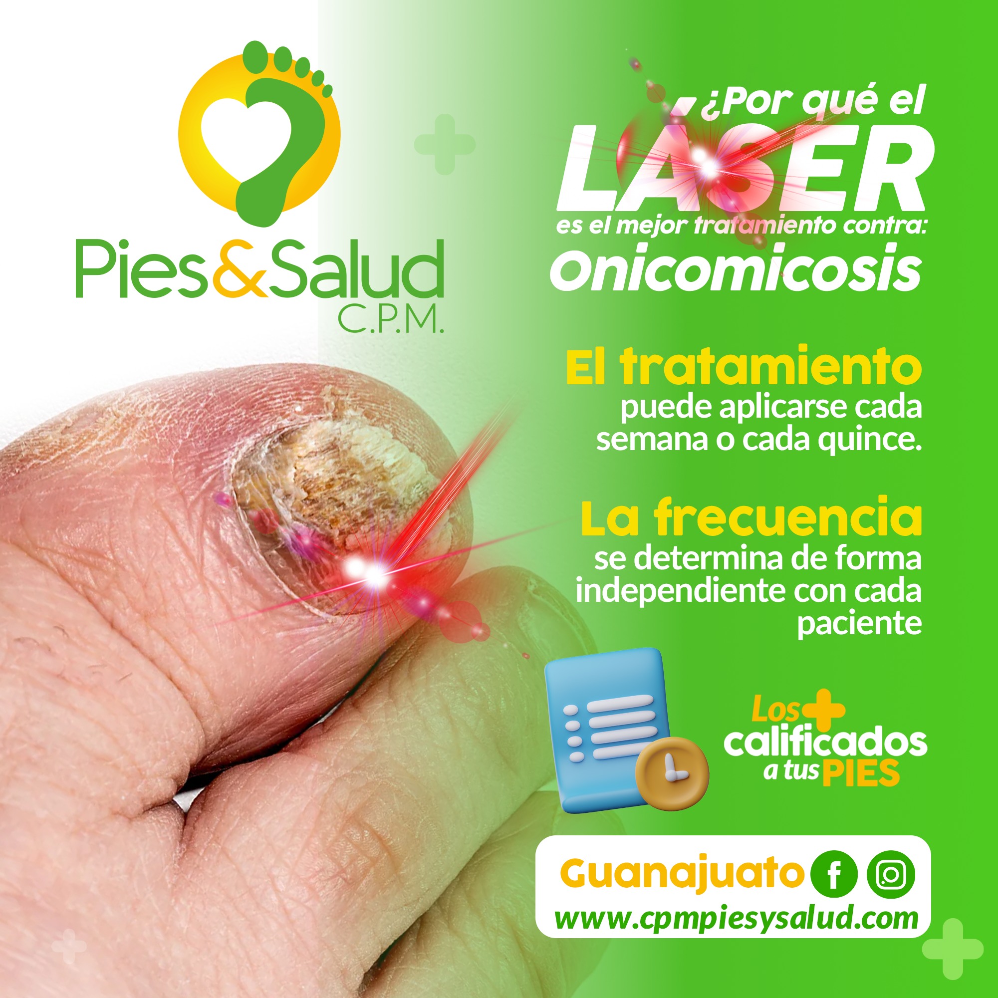 Podólogos Pies&Salud Guanajuato Facebook ad: ¡Tratamiento a tu medida!