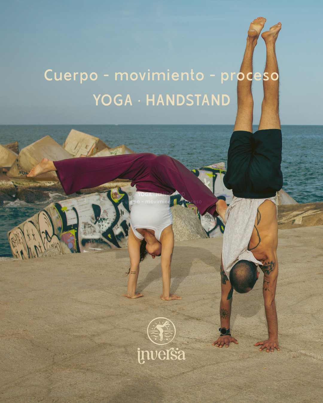 Inversa Facebook ad: Aprende handstands sin miedo.