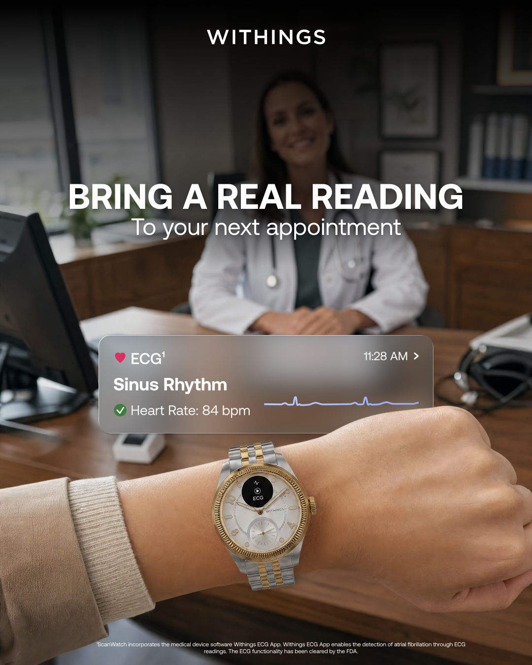 Withings Facebook ad: A watch that watches over you.