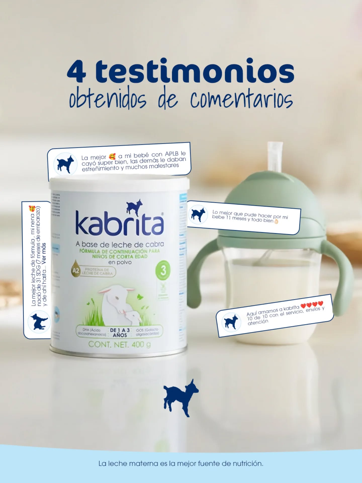 Kabrita México Facebook ad: Fórmulas infantiles de fácil digestión