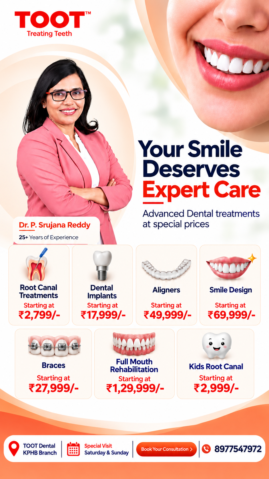 TOOT Dental Facebook ad: Personalized Braces Plans at TOOT Dental