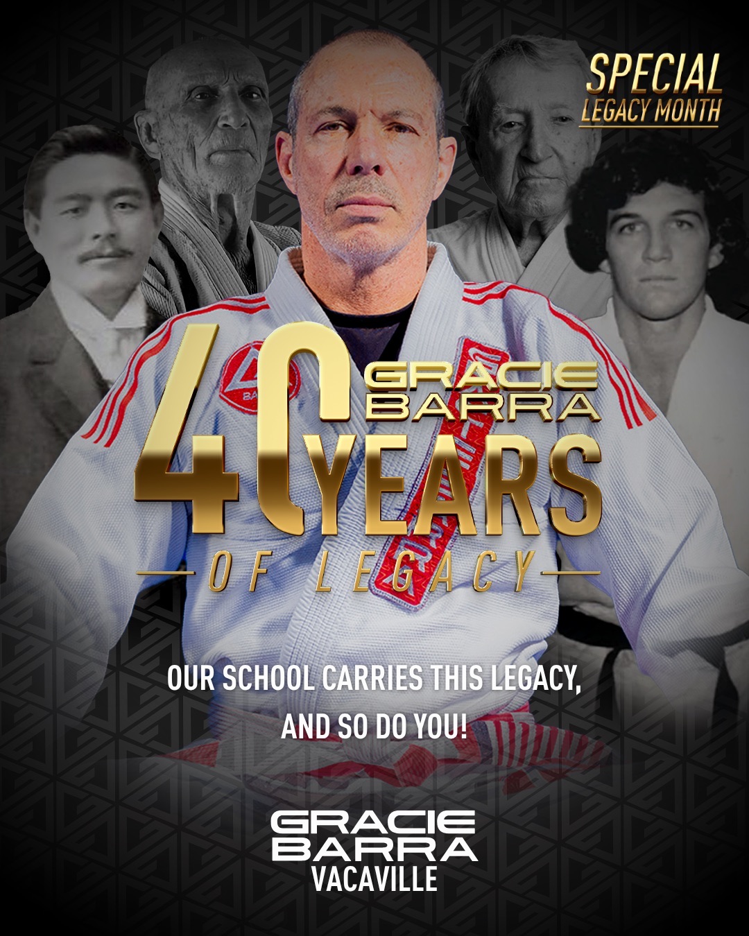 Gracie Barra Vacaville Facebook ad: 40 Years of Gracie Barra