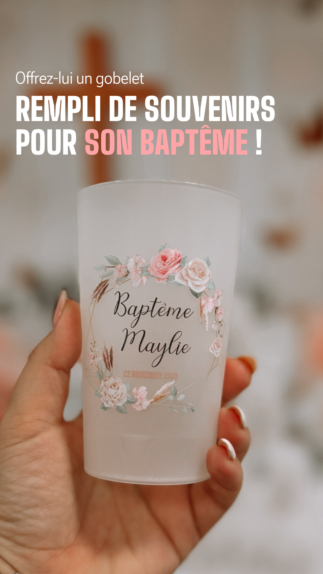 Le Gobelet Français Facebook ad: Un souvenir doux pour un jour unique