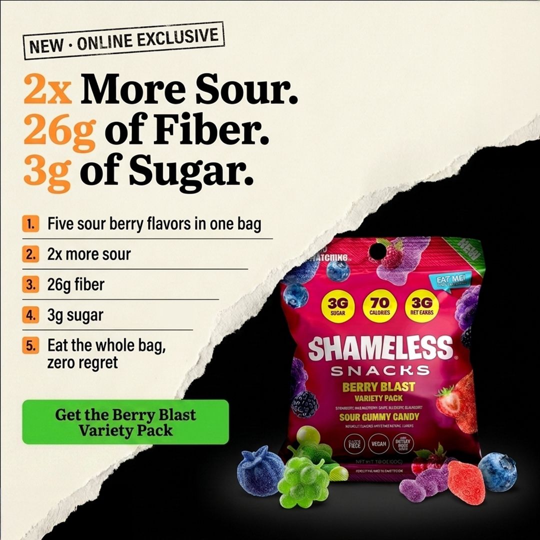 Shameless Snacks Facebook ad