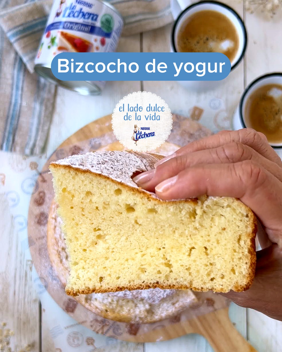 La Lechera España Facebook ad: Bizcocho Superfácil en 5 minutos
