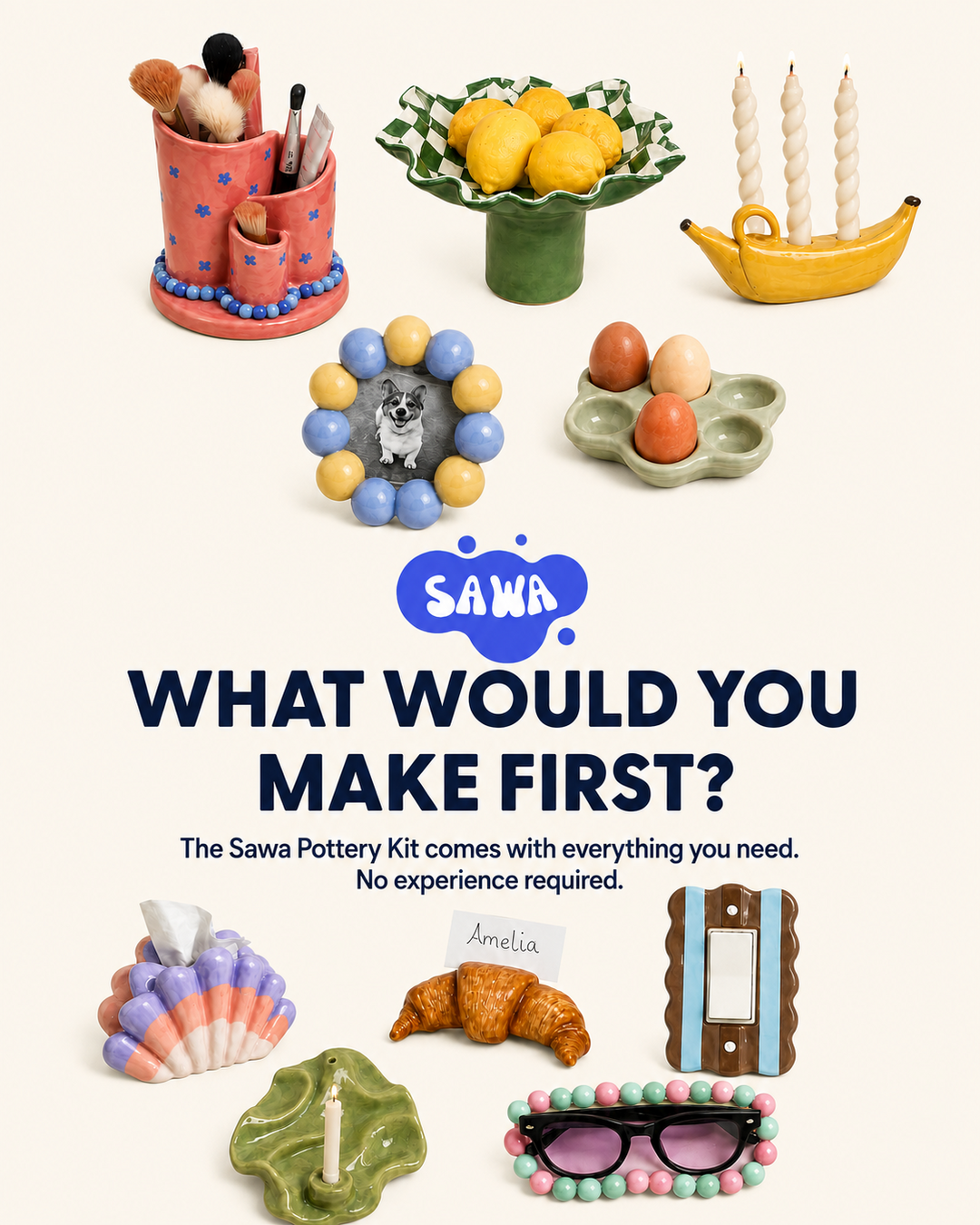 SAWA Studio Facebook ad: What Will You Make First?