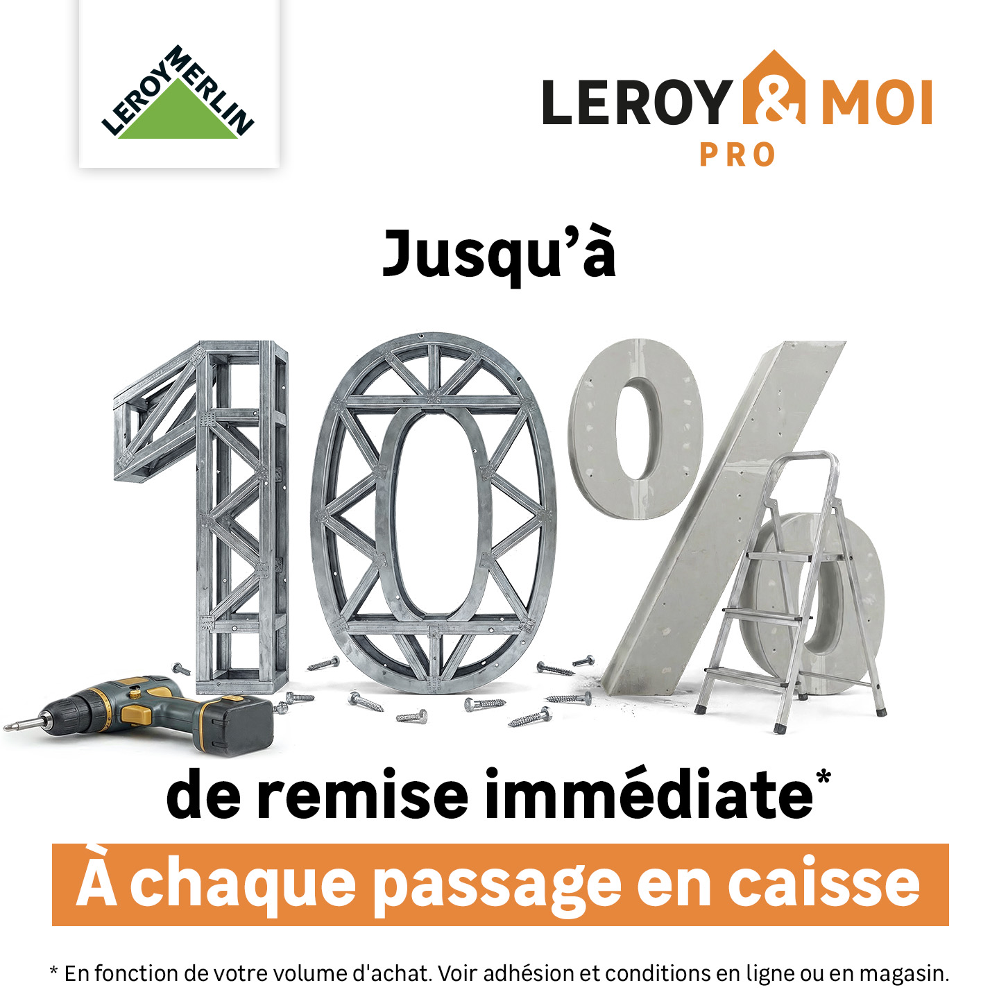 LEROY MERLIN Facebook ad: Pensé pour les pros!