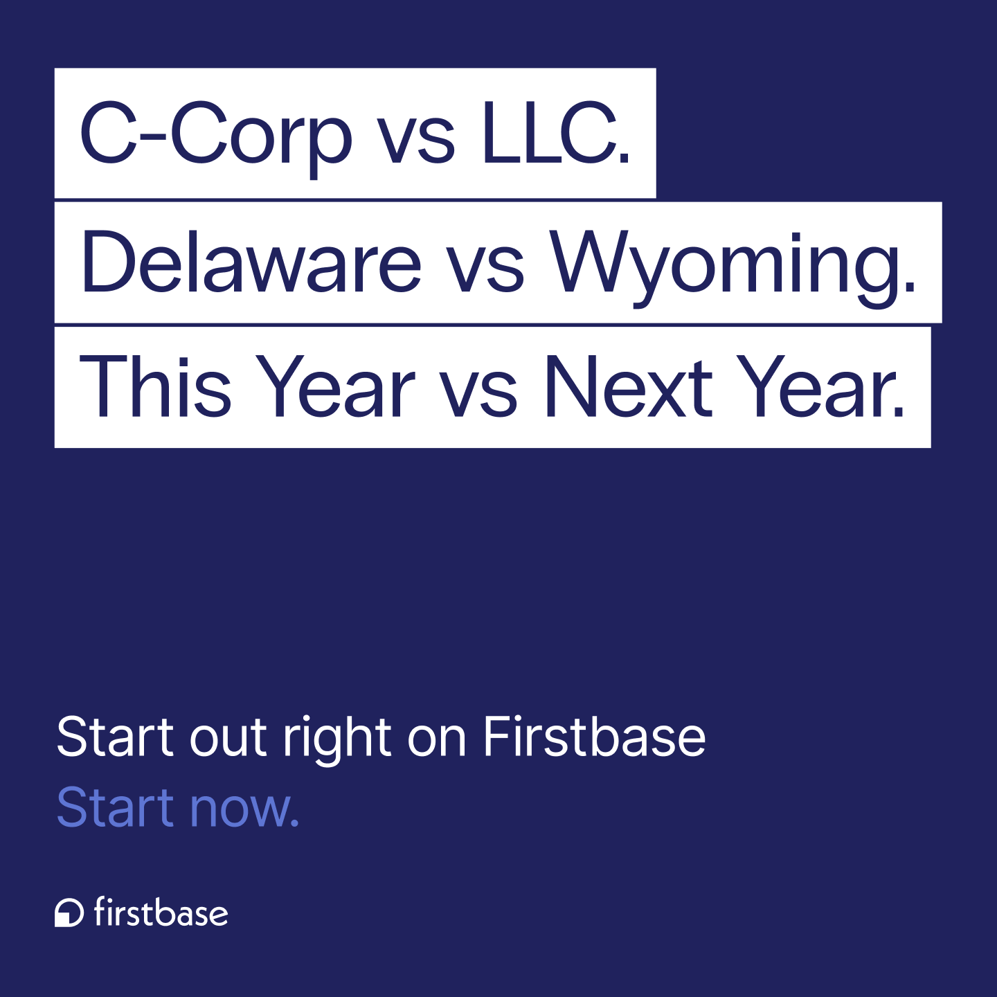 Firstbase Facebook ad: Your startup checklist, auto-checked.