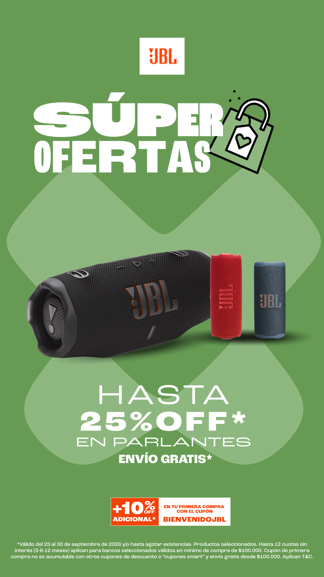 JBL Colombia Facebook ad: Envío gratis