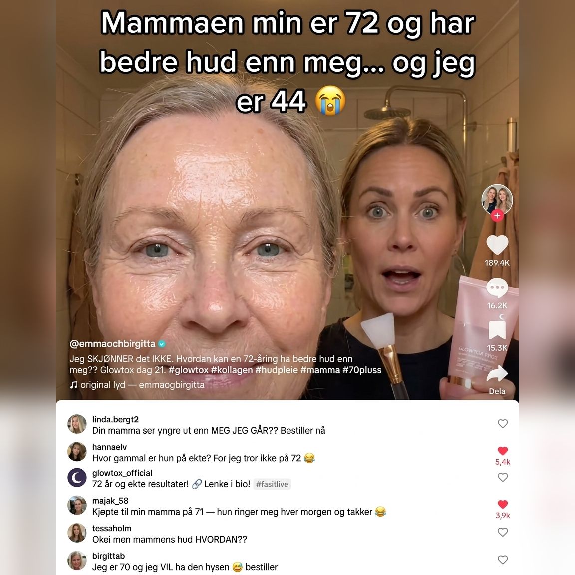 Glowtoxx Facebook ad