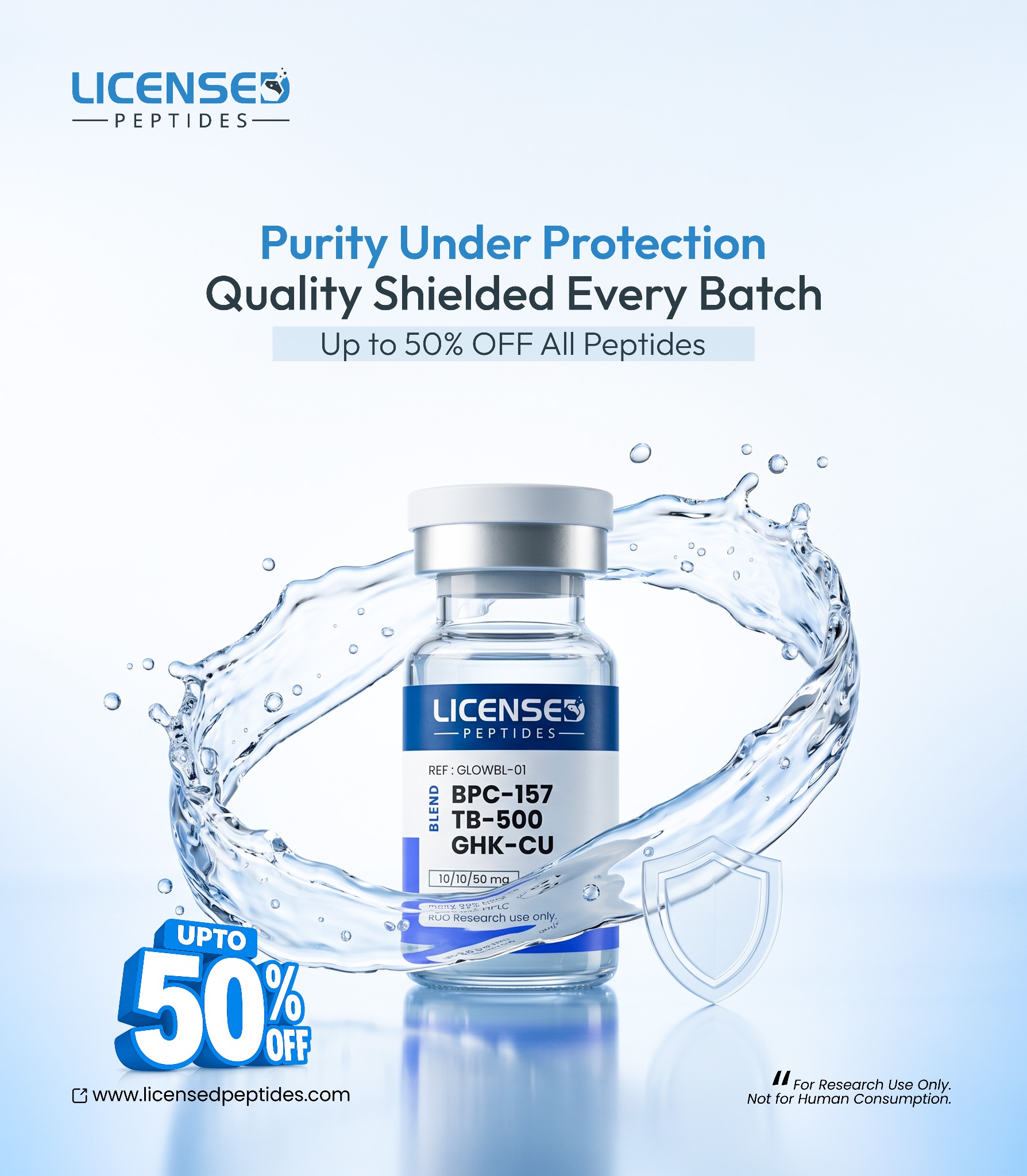 LicensedPeptides.com Facebook ad