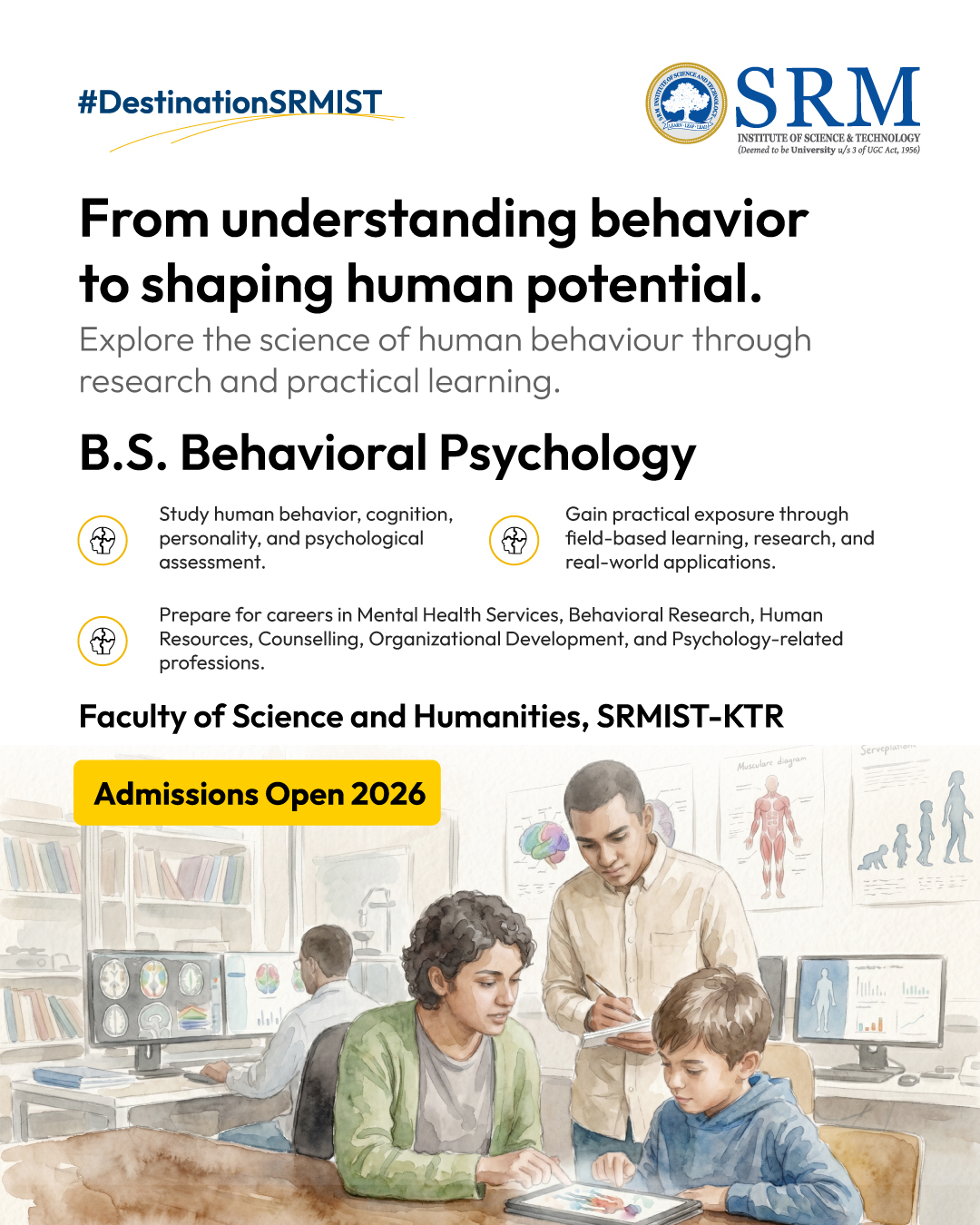 College of Science and Humanities, SRMIST, KTR, Chennai Facebook ad